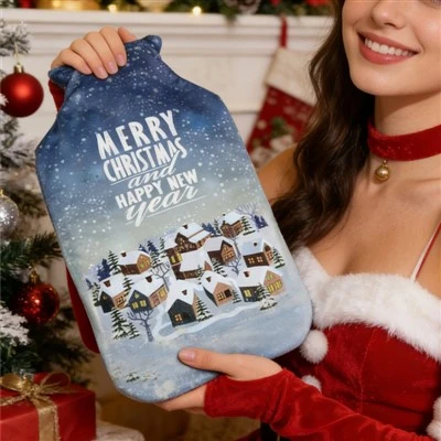 ギフトボックス梱包ハンドウォームホットウォーターバッグクリスマスフリースカバー